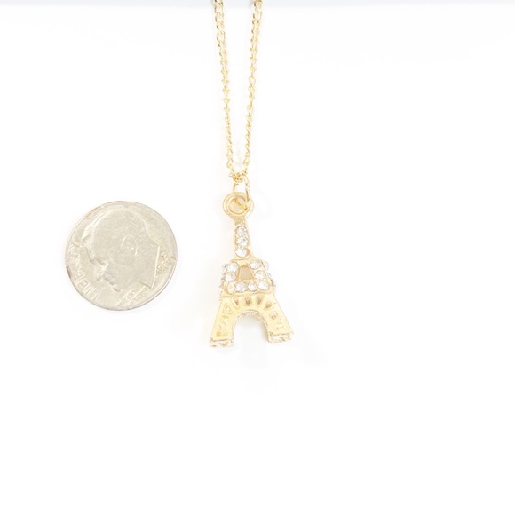 Eiffel Tower Gold Alloy Necklace NWT - Picture 3 of 4